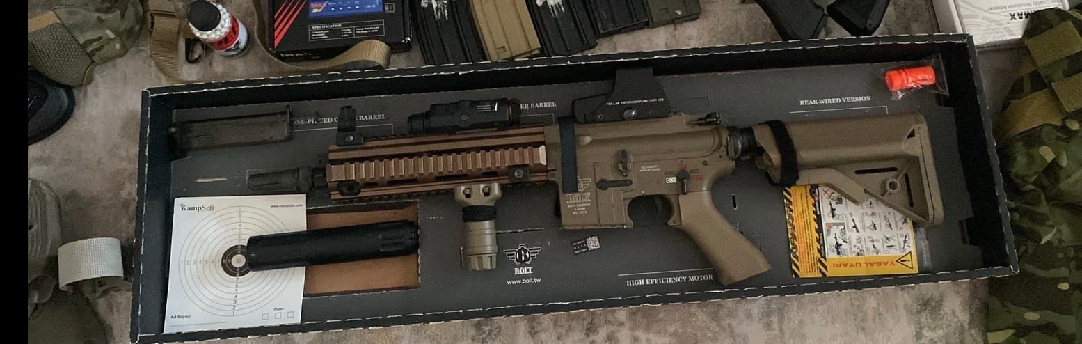 BOLT HK416 DEVGRU BRSS Blowbackli Airsoft Tüfek Tan FULL+FULL - görsel 1