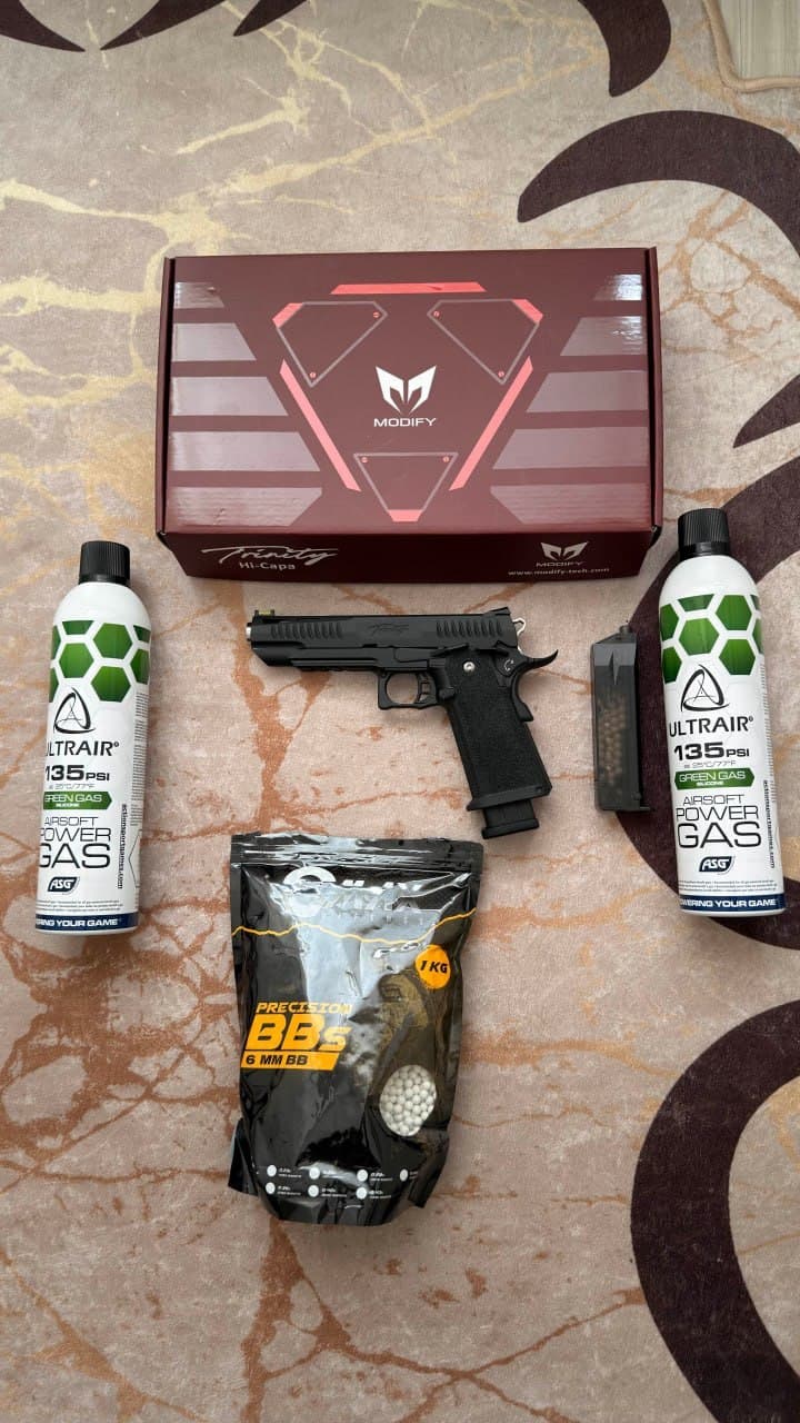 ASG MODIFY TRINITY SİYAH BLOWBACK AIRSOFT TABANCA
