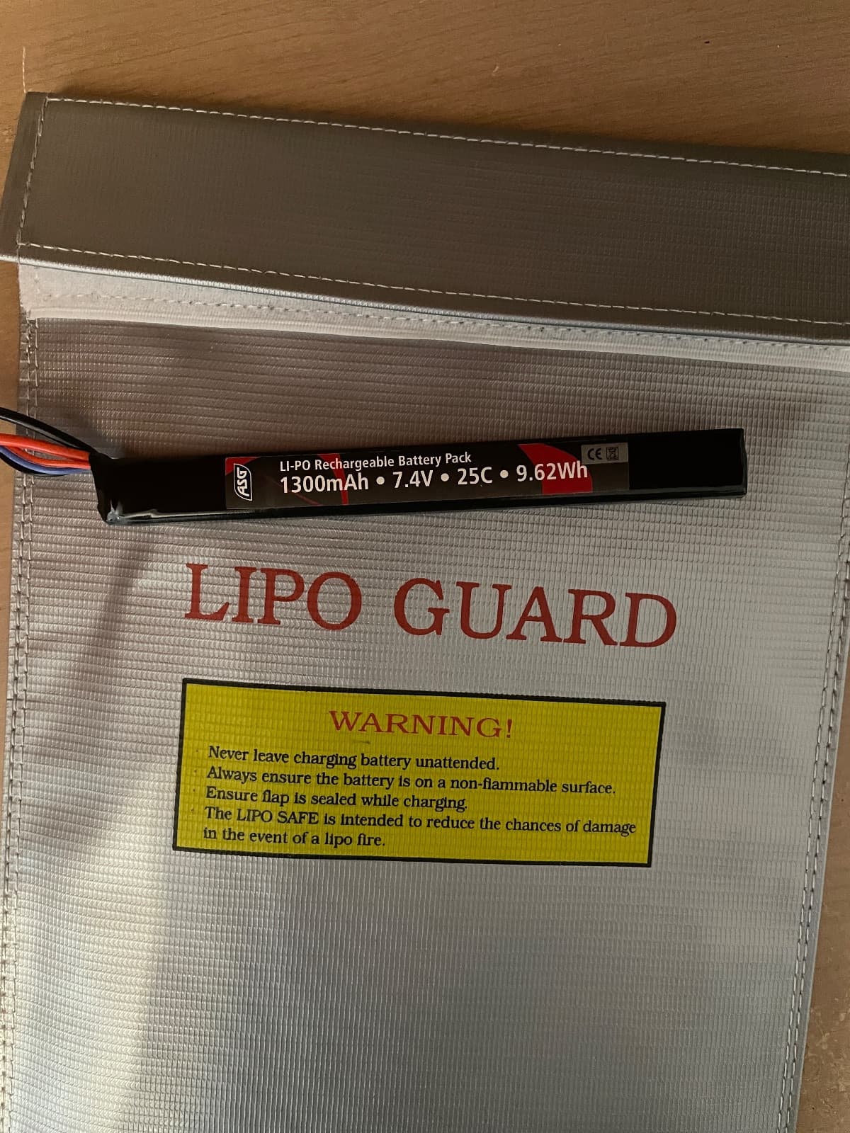 Asg 1300mAh 7.4V lipo pil - görsel 1