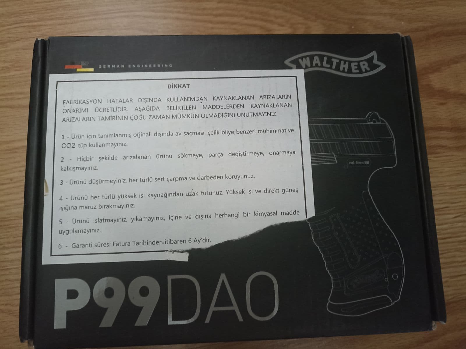 Umarex Walther P99 CO2 (Blowbackli) Airsoft Tabanca - görsel 1