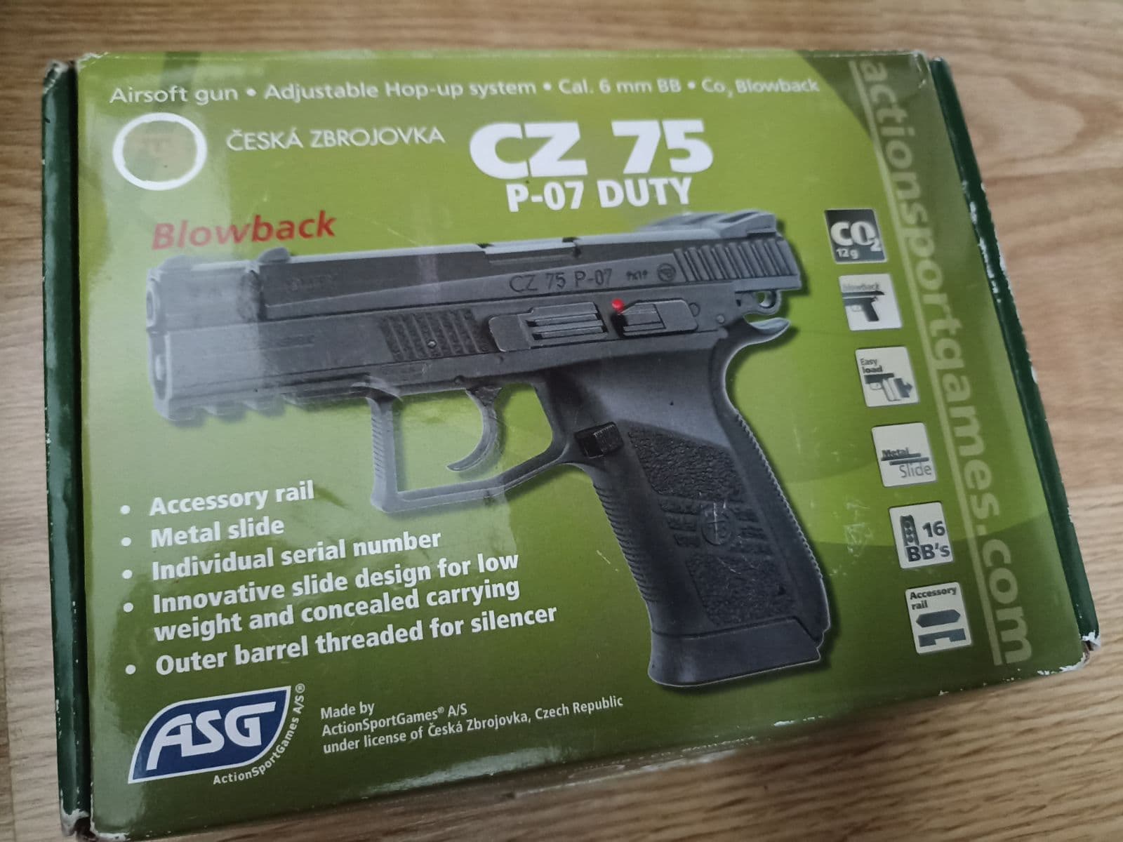 ASG CZ 75 Duty CO2 (Blowbackli) Airsoft Tabanca